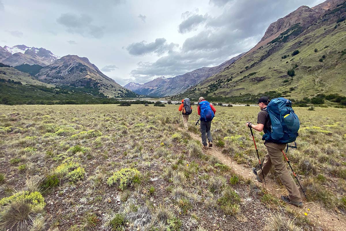 Hiking into Jeinemeni National Reserve from Parque Patagonia